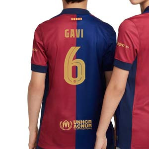 Camiseta Nike Barcelona niño Gavi 2024 2025 DF Stadium UCL - Camiseta infantil de la primera equipación de la Champions League Nike de Gavi del FC Barcelona 2024 2025 - azulgrana