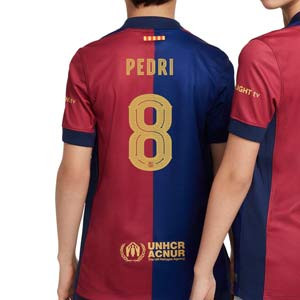 Camiseta Nike Barcelona niño Pedri 2024 2025 DF Stadium UCL - Camiseta infantil de la primera equipación de la Champions League Nike de Pedri del FC Barcelona 2024 2025 - azulgrana