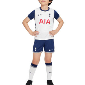 Equipación Nike niño Tottenham Stadium Dri-Fit - Conjunto infantil de la primera equipación Nike del Tottenham 2024 2025 - blanco