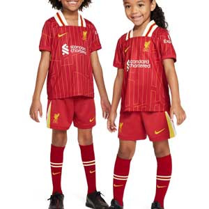 Conjunto Nike Liverpool 2024-2025 Dri-Fit Stadium  - Conjunto infantil primera equipación Nike del Liverpool 2024 2025 - rojo