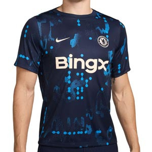 Camiseta Nike Chelsea Pre-Match Dri-Fit  - Camiseta de calentamiento prepartido Nike del Chelsea de la primera equipación 2024 2025 - azul marino