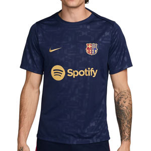 Camiseta Nike Barcelona Academy Pro pre-Match Dri-Fit - Camiseta de calentamiento prepartido Nike del FC Barcelona - azul