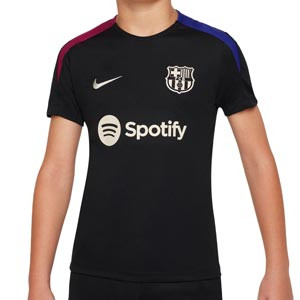 Camiseta Nike Barcelona niño entrenamiento Dri-Fit Strike - Camiseta infantil de entrenamiento Nike del FC Barcelona - negro