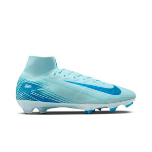 Nike Mercurial Zoom Superfly 10 Elite FG - Botas de fútbol con tobillera Nike FG para césped natural o artificial de última generación - azul claro