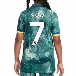 Camiseta Nike 3a Tottenham Son niño 24 25 DF Stadium PL - Camiseta infantil de la tercera equipación de Heung Min Son Nike del Tottenham para la Premier League 2024 2025 - verde