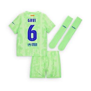 Equipación Nike 3a Barcelona niño 3-8 años Gavi 24 25 DF UCL