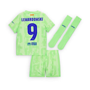 Equipación Nike 3a Barcelona niño 3-8 año Lewandowski 24 UCL