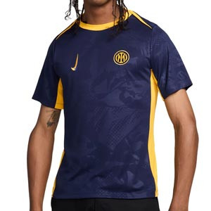 Camiseta Nike 3a Inter Pre-Match Dri-Fit Academy Pro - Camiseta de calentamiento prepartido Nike del Inter de Milán de la tercera equipación 2024 2025 - azul oscuro