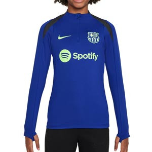 Sudadera Nike Barcelona niño entrenamiento StrkDF Drill Top  - Sudadera infantil de entrenamiento Nike del FC Barcelona - azul