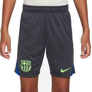 Short Nike Barcelona niño entrenamiento Strike Dri-Fit - Pantalón corto infantil de entrenamiento Nike del FC Barcelona - gris