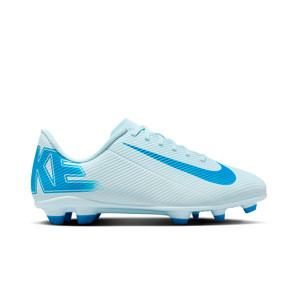 Nike Mercurial Jr Zoom Vapor 16 Club FG/MG - Botas de fútbol infantiles Nike FG/MG para césped artificial - azul claro