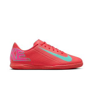 Nike Mercurial Zoom Jr Vapor 16 Club IC - Zapatillas de fútbol sala infantiles Nike suela lisa IC - rojas