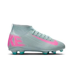 Nike Jr Mercurial Zoom Superfly 10 Club FG/MG - Botas de fútbol infantiles con tobillera Nike FG/MG para césped artificial - azul claro