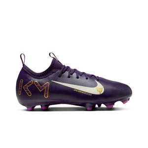 Nike Jr Mercurial Zoom Vapor 16 Academy KM FG/MG - Botas de fútbol infantiles Nike FG/MG para césped artificial de Kylian Mbappé - lilas