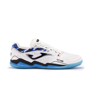 Joma FS Reactive IN - Zapatillas de fútbol sala de piel Joma suela lisa IN - blancas