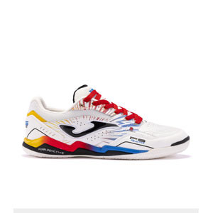 Joma FS Reactive IN - Zapatillas de fútbol sala de piel Joma suela lisa IN - blancas