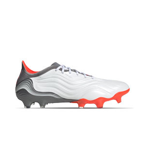 adidas Copa SENSE.1 FG - Botas de fútbol de piel de canguro adidas FG para césped natural o artificial de última generación - blancas