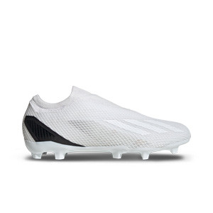 adidas X Speedportal.3 LL FG - Botas de fútbol sin cordones adidas FG para césped natural o artificial de última generación - blancas