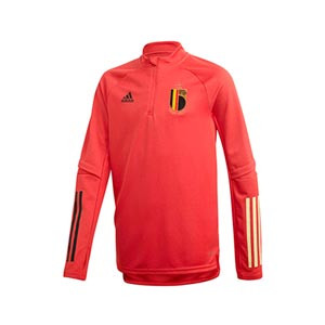 Sudadera adidas Bélgica entrenamiento niño - Sudadera de entrenamiento infantil adidas de la selección belga 2020 2021 - roja