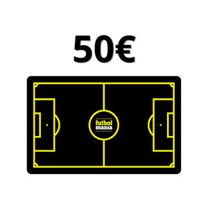 Tarjeta Regalo 50 euros futbolmania - Tarjeta Regalo de 50 euros en futbolmania - frontal