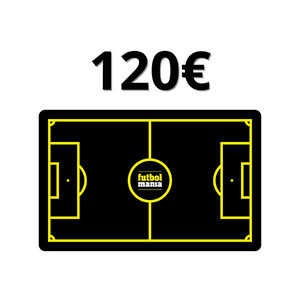 Tarjeta Regalo 120 euros futbolmania - Tarjeta Regalo de 120 euros en futbolmania - frontal