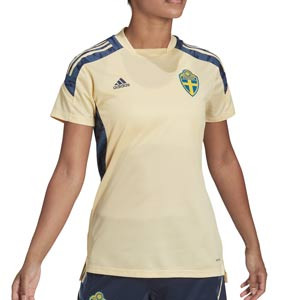 Camiseta adidas Suecia mujer entrenamiento - Camiseta para mujer de entrenamiento adidas de Suecia - amarillo pálido