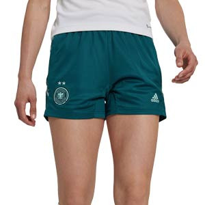 Short adidas Alemania mujer entrenamiento - Pantalón corto de entrenamiento de mujer adidas de la selección de Alemania - verde turquesa