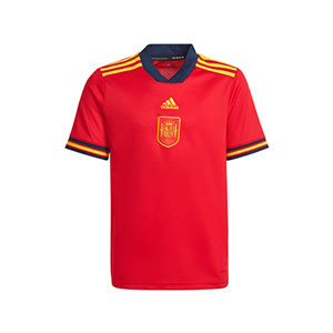 Camiseta adidas España niño 2022 2023 - Camiseta primera equipación infantil de la selección española para la Women's Euro 2022 - roja