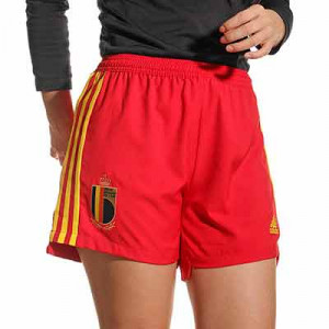 Short adidas Bélgica mujer 2022 2023 - Pantalón corto primera equipación de mujer adidas de la selección belga para la Women's Euro 2022 - rojo