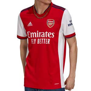 Camiseta adidas Arsenal 2021 2022 - Camiseta primera equipación adidas Arsenal FC 2021 2022 - roja y blanca