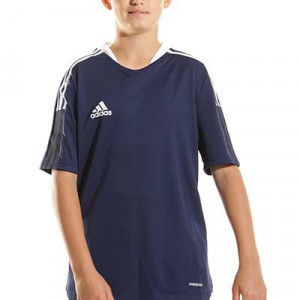 Camiseta adidas Tiro 21 niño entrenamiento - Camiseta de manga corta infantil adidas - azul marino - completa frontal