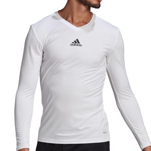 Camiseta adidas Team - Camiseta entrenamiento compresiva manga larga adidas Team - blanca