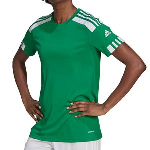 Camiseta adidas Squadra 21 mujer - Camiseta de manga corta de fútbol para mujer adidas - verde