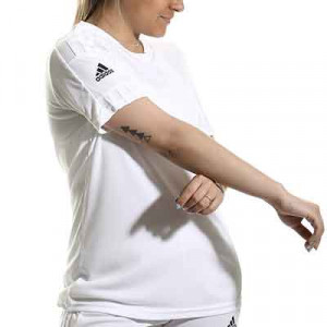 Camiseta adidas Squad 21 mujer - Camiseta de manga corta de mujer adidas - blanca - completa frontal