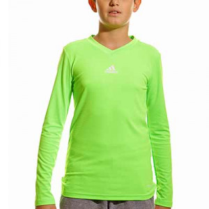 Camiseta adidas Team niño - Camiseta entrenamiento infantil compresiva manga larga adidas Team - verde