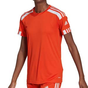 Camiseta adidas Squadra 21 mujer - Camiseta de manga corta de fútbol para mujer adidas - naranja