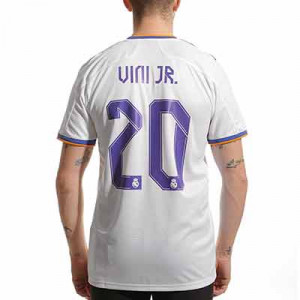 Camiseta adidas Real Madrid Vini Jr 2021 2022 - Camiseta primera equipación adidas de Vinicius Jr del Real Madrid CF 2021 2022 - blanca