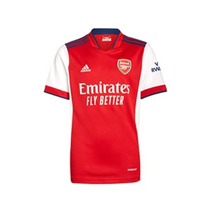 Camiseta adidas Arsenal niño 2021 2022 - Camiseta infantil primera equipación adidas Arsenal FC 2021 2022 - roja y blanca