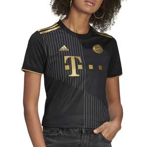 Camiseta adidas 2a Bayern mujer 2021 2022 - Camiseta segunda equipación mujer adidas del Bayern de Múnich 2021 2022 - negra