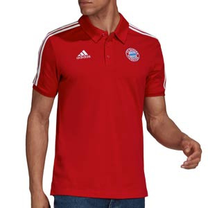 Polo adidas Bayern 3 Stripes - Polo de algodón adidas del Bayern de Múnich - rojo