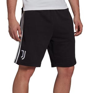 Short adidas Juventus 3 Stripes - Pantalón corto de paseo de algodón adidas de la Juventus - negro