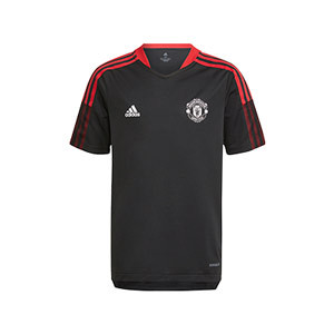 Camiseta adidas United niño entrenamiento - Camiseta de entrenamiento infantil adidas del Manchester United - negra