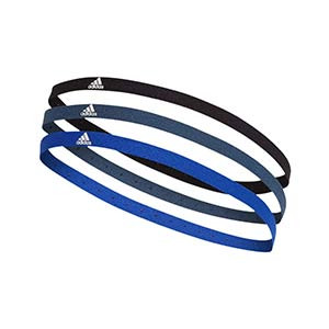 Pack cintas de pelo adidas 3 unidades - Pack de tres cintas para el pelo elásticas adidas - azules