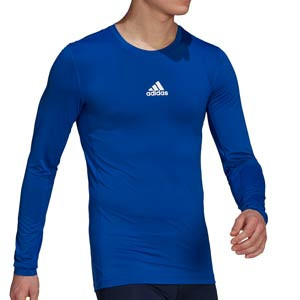 Camiseta adidas Techfit - Camiseta entrenamiento compresiva manga larga adidas Techfit - azul
