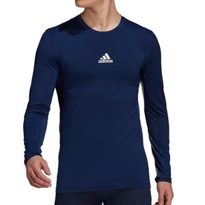 Camiseta adidas Techfit - Camiseta entrenamiento compresiva manga larga adidas Techfit - azul marino