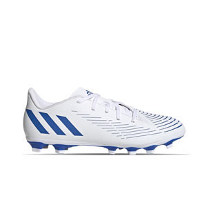 adidas Predator EDGE.4 FxG - Botas de fútbol adidas FxG para múltiples terrenos - blancas, azules