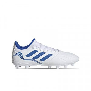 adidas Copa SENSE.3 MG - Botas de fútbol de piel adidas MG para césped natural o artificial - blancas, azules