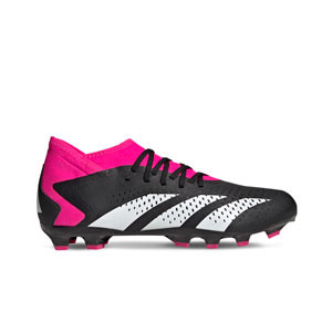 adidas Predator Accuracy.3 MG - Botas de fútbol con tobillera adidas MG para césped natural o artificial - negras, rosas