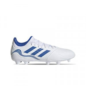 adidas Copa SENSE.3 FG - Botas de fútbol de piel adidas FG para césped natural o artificial de última generación - blancas, azules