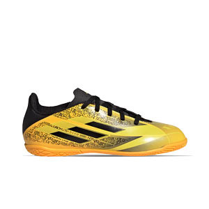 adidas X SPEEDFLOW Messi.4 IN J - Zapatillas de fútbol sala infantiles adidas suela lisa IN - doradas, negras